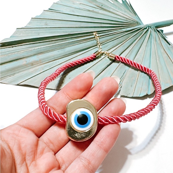 Boho evil eye necklace S640 - Picture 4 of 4